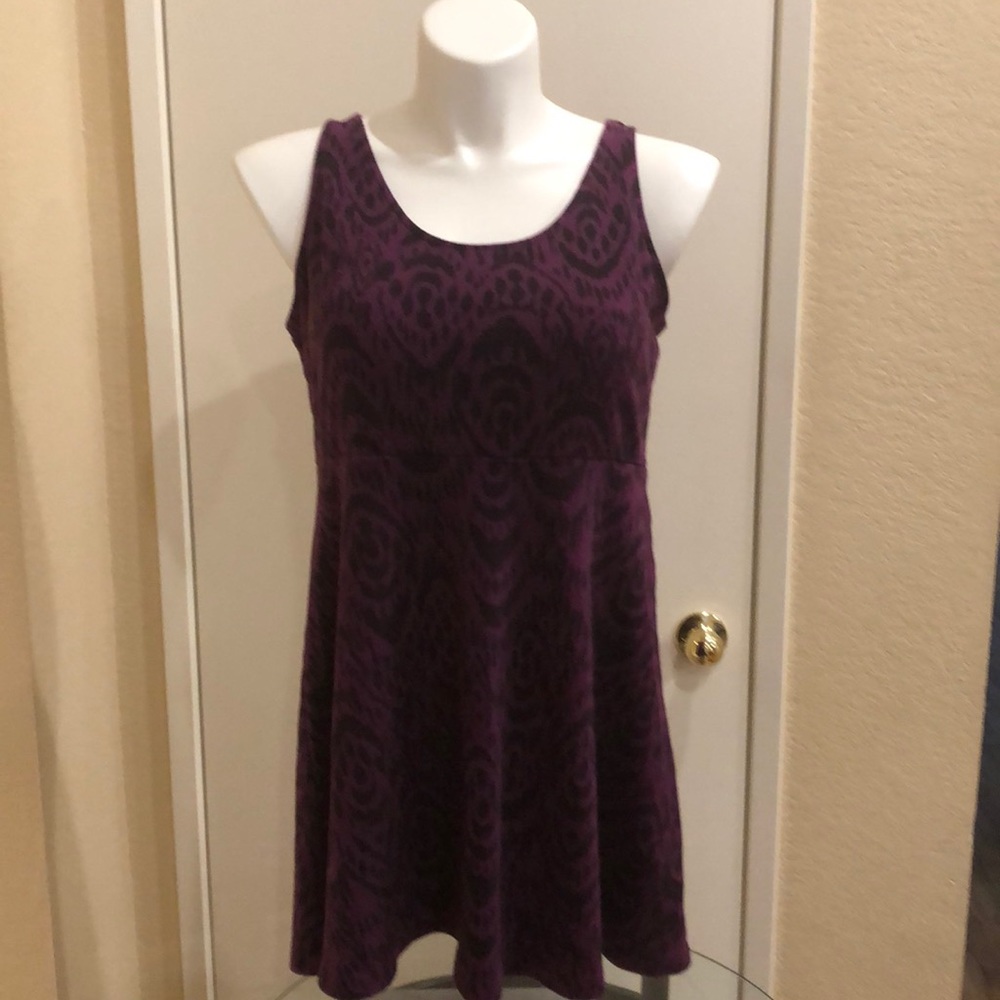 Mossimo Purple Print Skater Dress